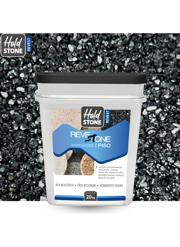 Revestimento de Pedras Para Piso Revestone 20KG Rocha Grafite
