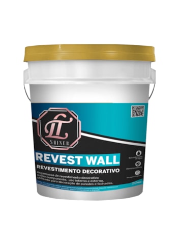 Revestwall Revestimento Decorativo LT Shine, 20KG Bege - Baixa Absorção de Água, Secagem Rápida
