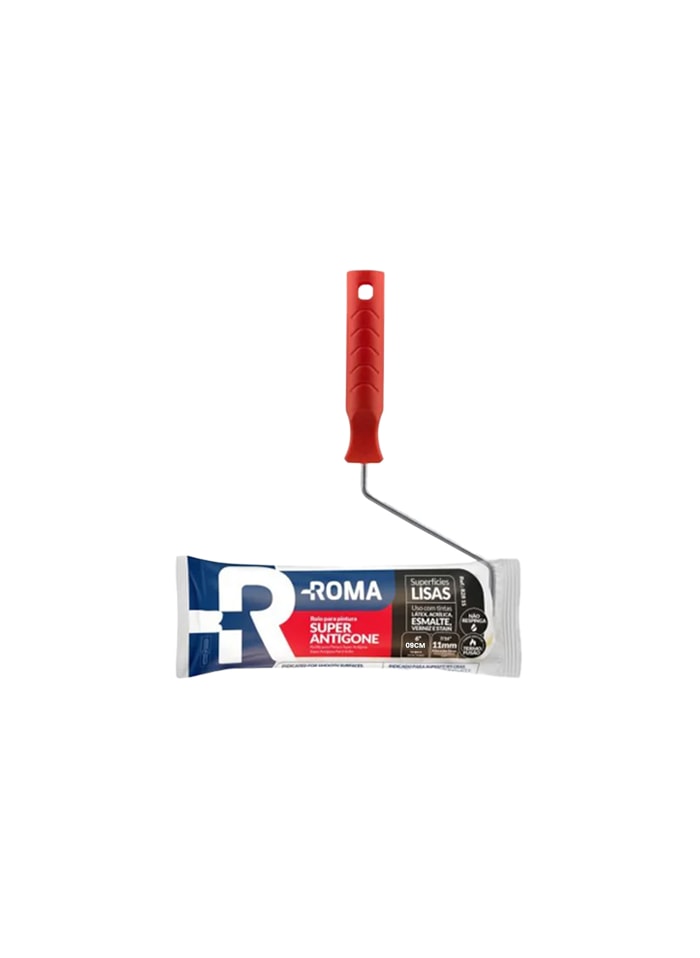 Rolo P/ Pintura Super Antigone 09CM C/ Cabo Roma