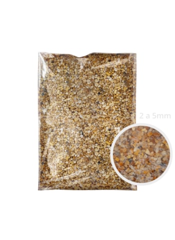 Saco de Pedras Decorativas Hold Stone Garden, 15KG - Revestimento de Micro Seixos Naturais Rio Prata