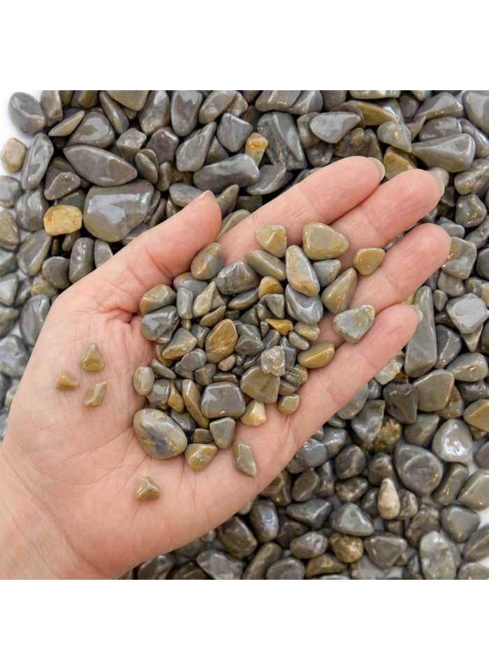 Saco de Pedras Hold Stone Garden Seixo Para Jardim Marfim 25KG