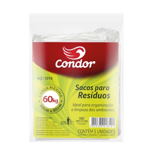 Sacos para Resíduos Condor - 5 Unidades