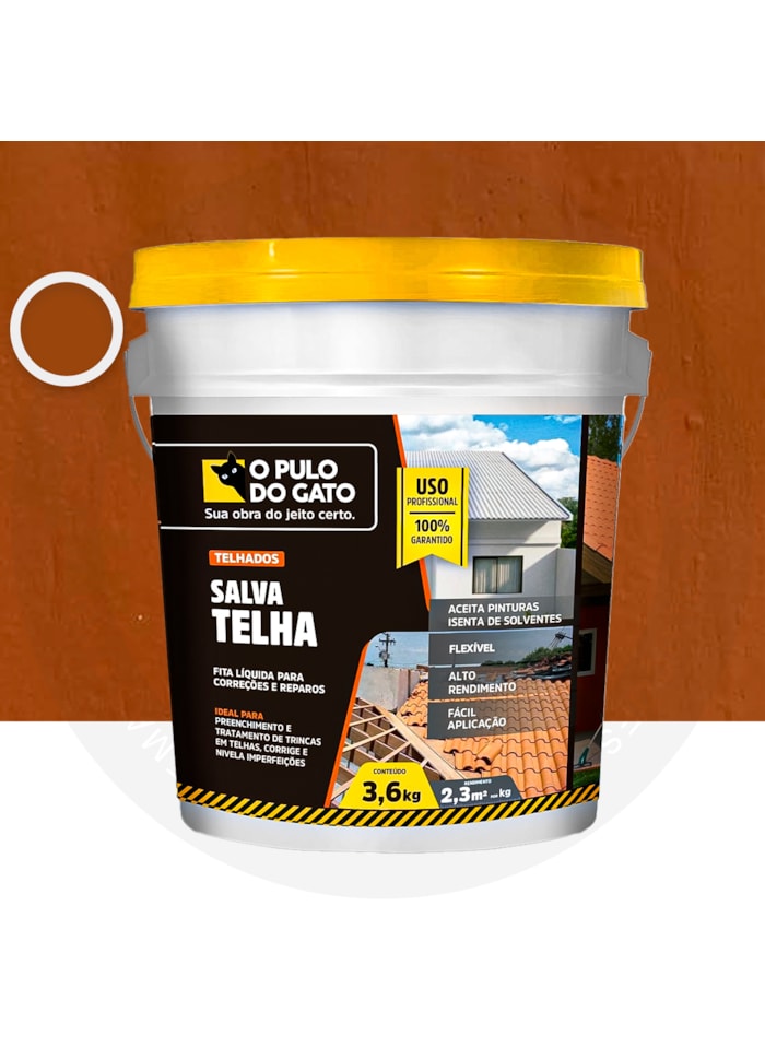 Salva Telha 3,6KG Cerâmica Telha - Pulo do Gato