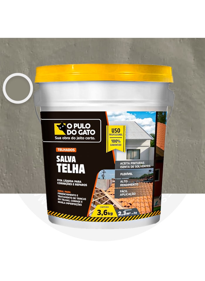 Salva Telha 3,6KG Cinza - Pulo do Gato