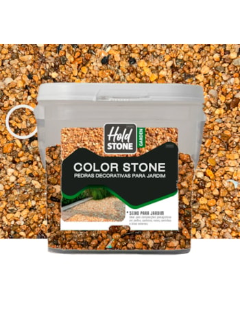 Seixo para Jardim Hold Stone Garden 2KG Pedra Âmbar — Pedra Natural Decorativa para Vasos, Canteiros e Projetos de Paisagismo