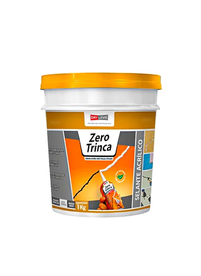 Selante Acrílico Zero Trinca Dry Levis, 1KG - Pequenos Reparos e Trincas