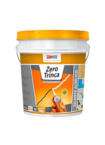 Selante Acrílico Zero Trinca Dry Levis, 5KG - Pequenos Reparos e Trincas