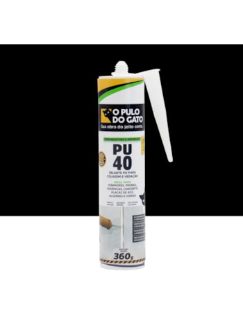 Selante para Colagem e Vedação PU 40 360G Preto - Pulo do Gato
