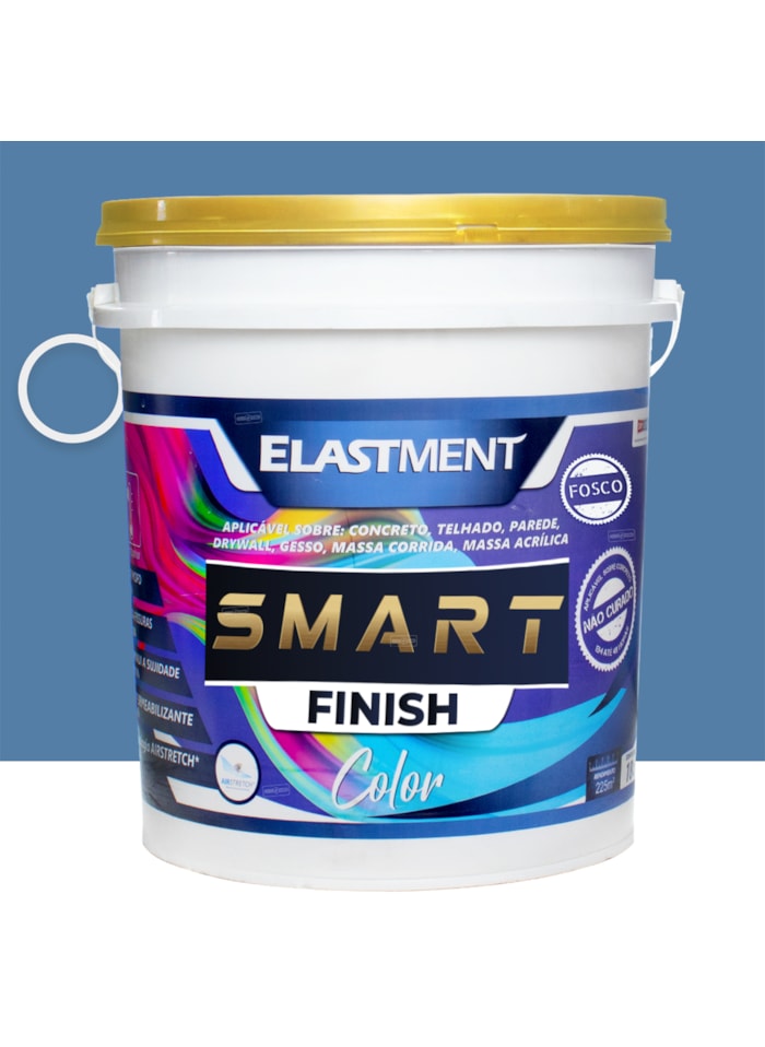 Smart Color Finish, 18L Azul Oceano Fosco - Alta Flexibilidade, Baixo VOC, Uso Interno e Externo