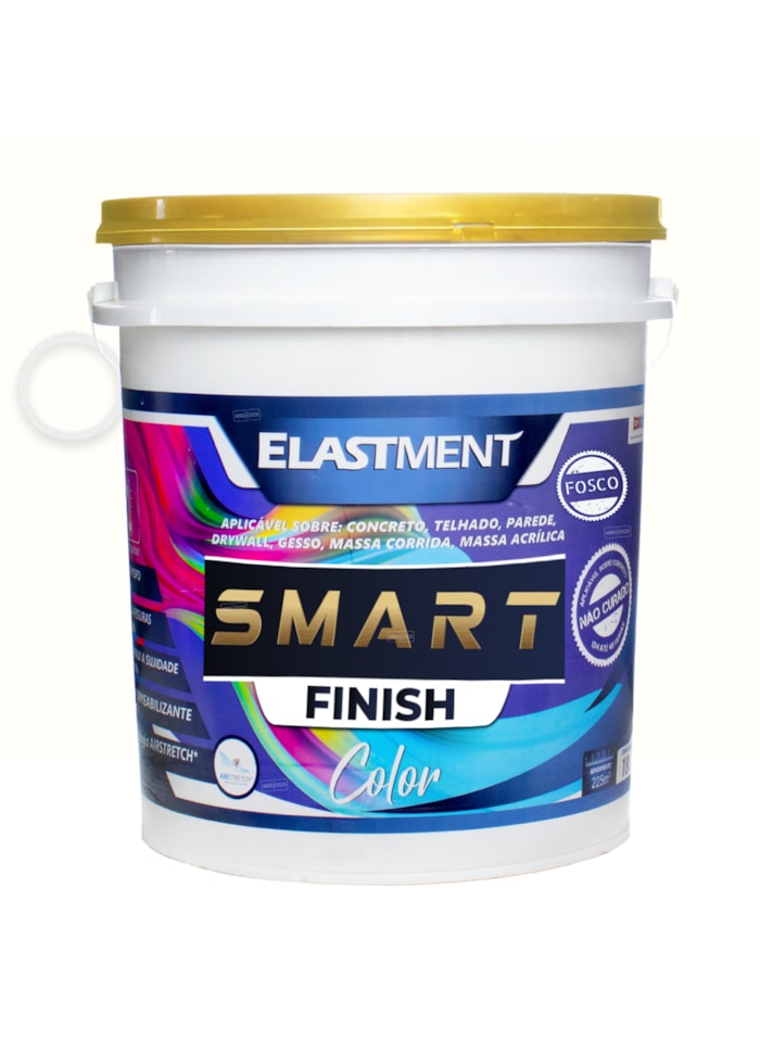Smart Color Finish, 18L Branco Fosco - Alta Flexibilidade, Baixo VOC, Uso Interno e Externo