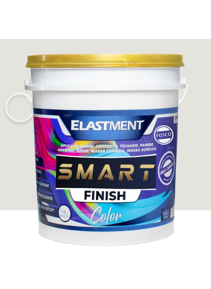 Smart Color Finish, 18L Gelo Fosco - Alta Flexibilidade, Baixo VOC, Uso Interno e Externo