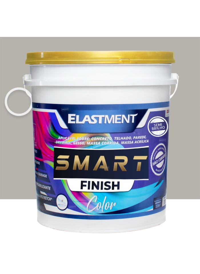 Smart Color Finish, 18L Granizo Semi-Brilho - Alta Cobertura e Flexibilidade, Permeável ao vapor