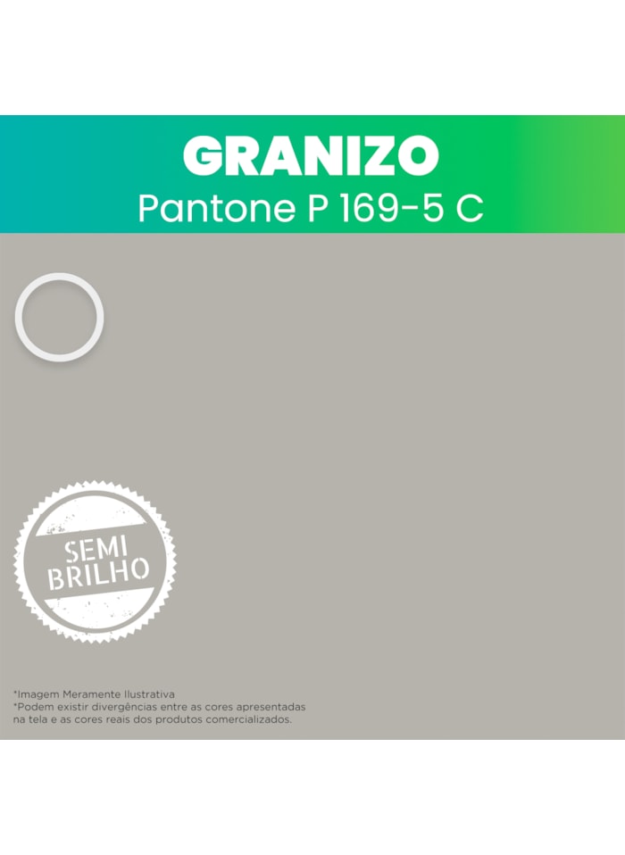 Smart Color Finish, 18L Granizo Semi-Brilho - Alta Cobertura e Flexibilidade, Permeável ao vapor