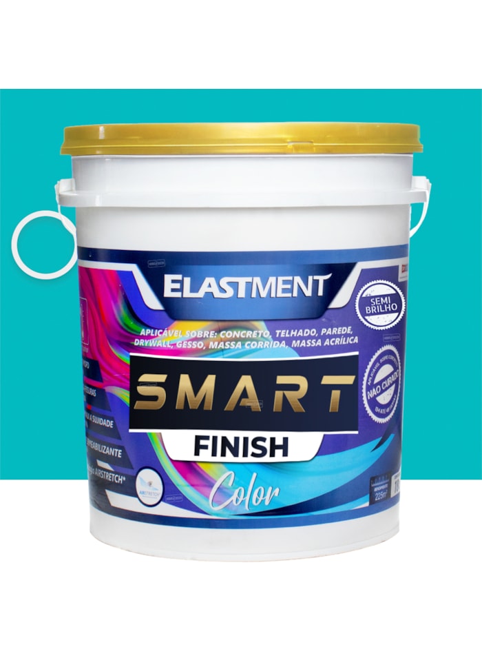 Smart Color Finish, 18L Menta Semi-Brilho  - Alta Cobertura e Flexibilidade, Permeável ao vapor