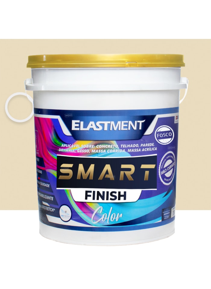 Smart Color Finish, 18L Palha Fosco - Alta Flexibilidade, Baixo VOC, Uso Interno e Externo