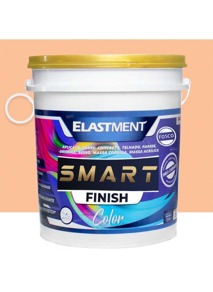 Smart Color Finish, 18L Pêssego Fosco - Alta Flexibilidade, Baixo VOC, Uso Interno e Externo