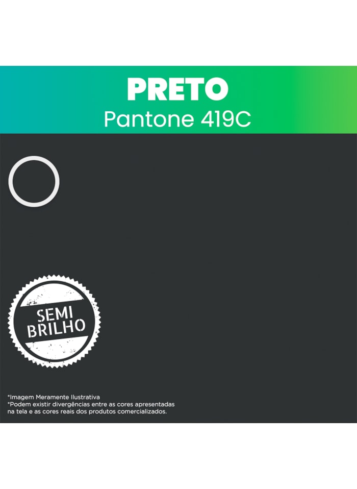Smart Color Finish, 18L Preto Semi-Brilho  - Alta Cobertura e Flexibilidade, Permeável ao vapor