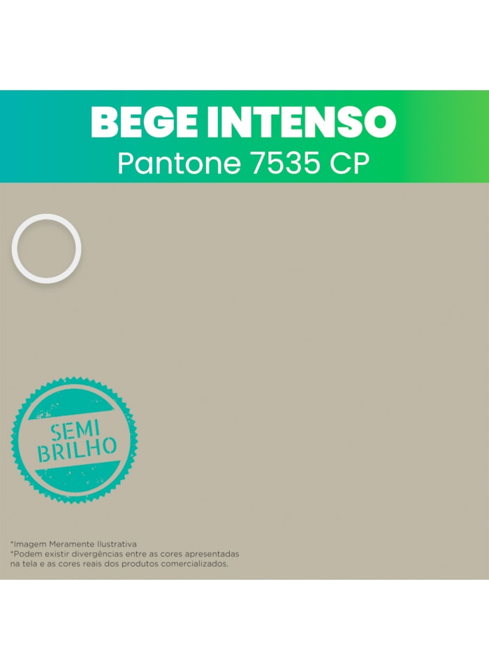 Smart Color Finish, 3,6L Bege Intenso Semi-Brilho - Alta Resistência e Flexibilidade, Uso Interno e Externo