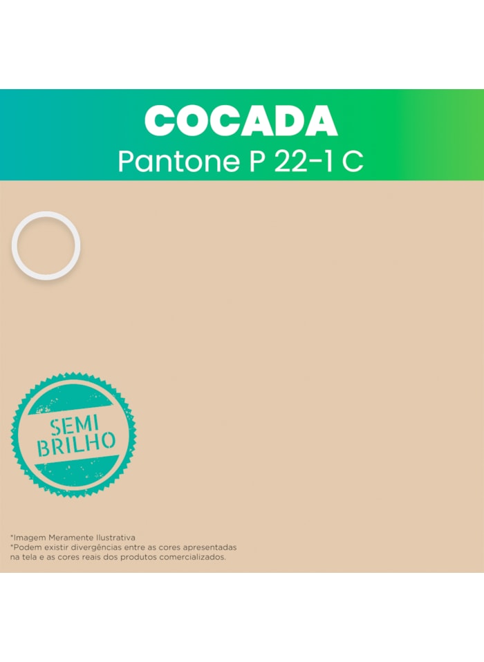 Smart Color Finish, 3,6L Cocada Semi-Brilho - Alta Resistência e Flexibilidade, Uso Interno e Externo