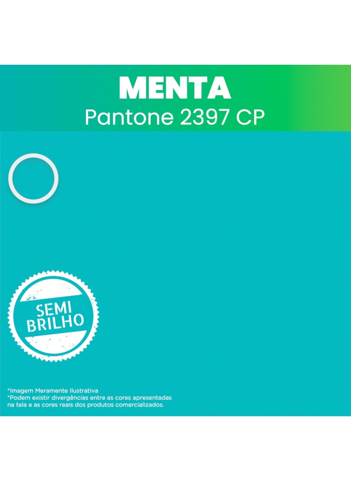 Smart Color Finish, 3,6L Menta Semi-Brilho - Alta Resistência e Flexibilidade, Uso Interno e Externo
