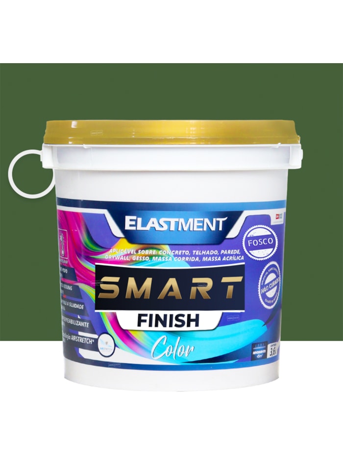 Smart Color Finish, 3,6L Verde Selva Fosco - Resistência à sujidade, Permeável ao Valor, Baixo VOC