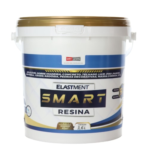 Smart Resina 3,6L Semi Brilho Multiuso à Base de Água - Sela, Protege e Impermeabiliza Madeira, Concreto e Telhas - Membrana de Cura Eficiente