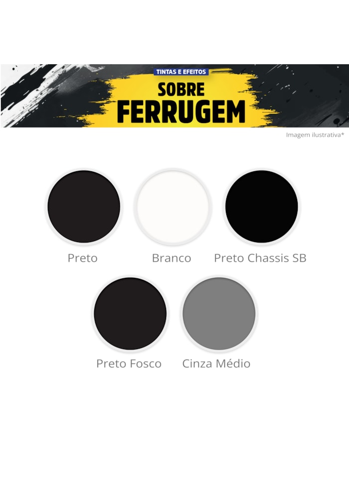 Sobre Ferrugem Esmalte Marítimo O Pulo do Gato, 900G Preto Chassis SB - Uso Interno e Externo