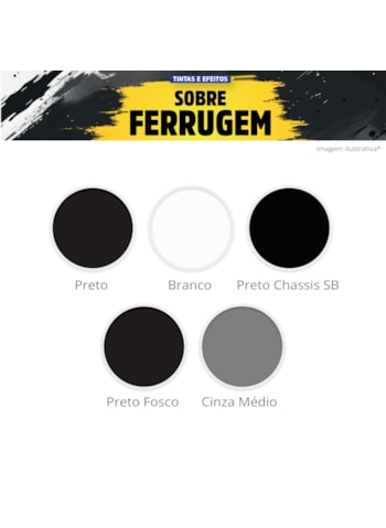 Sobre Ferrugem Esmalte Marítimo O Pulo do Gato, 900G Preto - Uso Interno e Externo