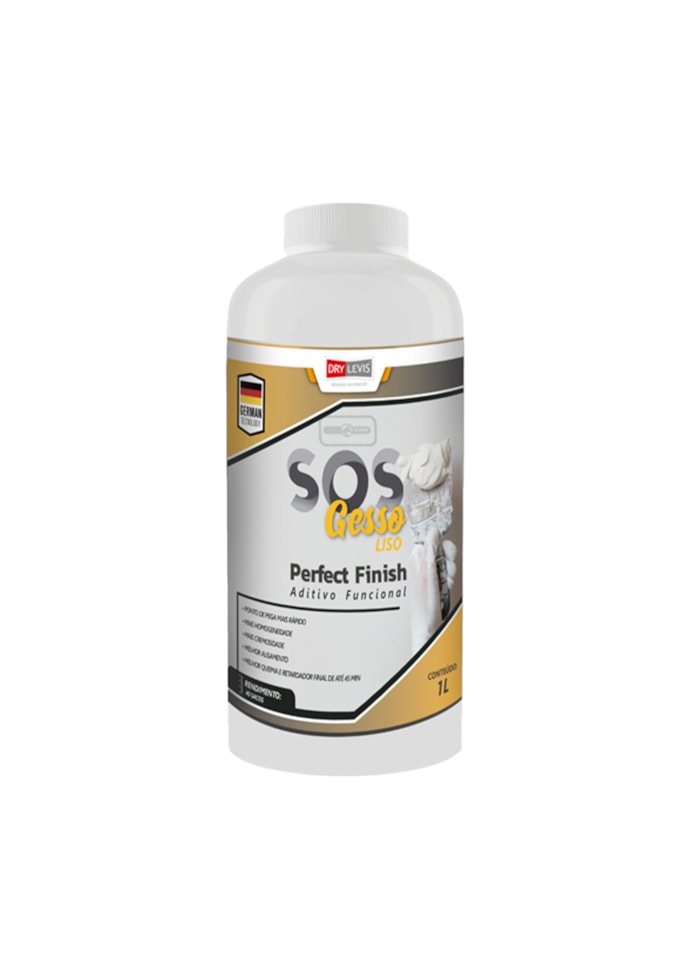 SOS Gesso Retardante de Pega Liso Perfect Finish 1L