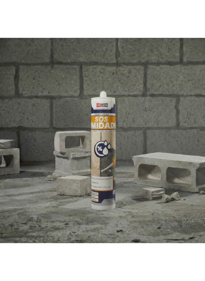 SOS Umidade Drylevis Inject Gel 250G Bege - Bloqueia Umidade Ascendente, Pronto Para Uso