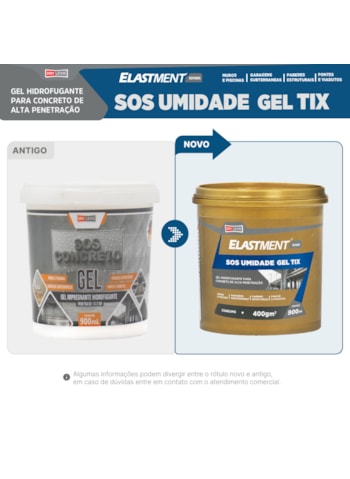 SOS Umidade Gel TIX, 900ML - Hidrofugante para Concreto Elastment