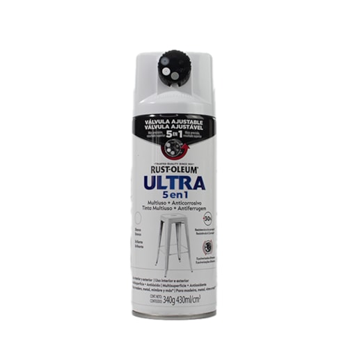 Spray Ultra 5 em 1 Brilhante Branco 340g - Rust Oleum