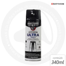 Spray Ultra 5 em 1 Brilhante Preto 340g - Rust Oleum