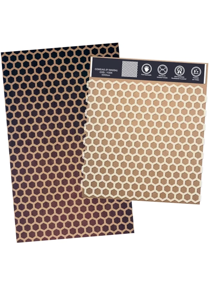 Stencil de Parede Comeias 55x56cm