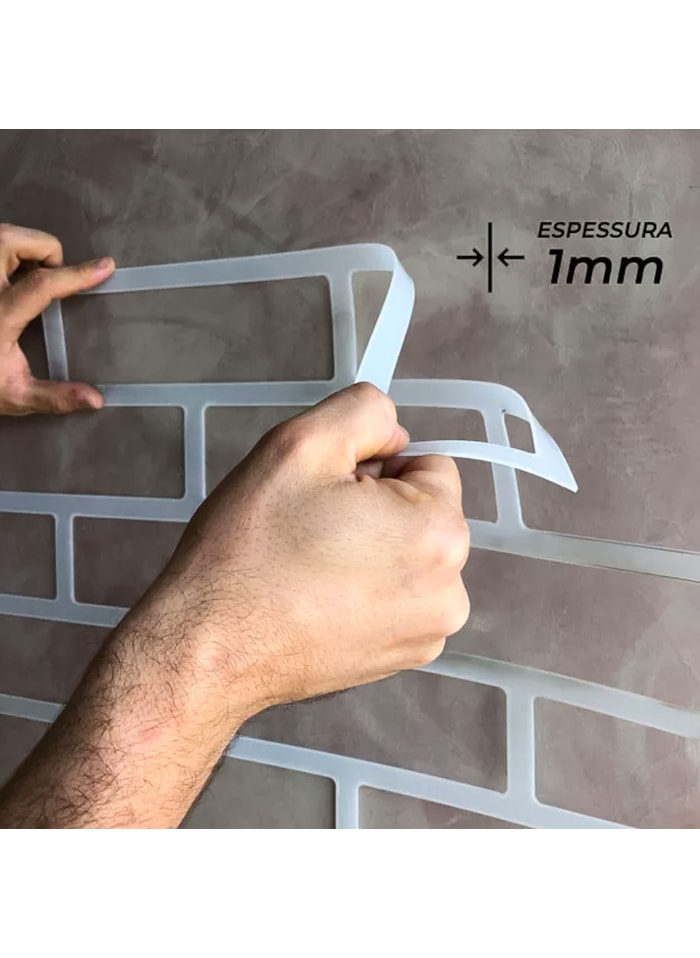 Stencil Decor Premium de Tijolinho para Massas 63X47cm 1mm