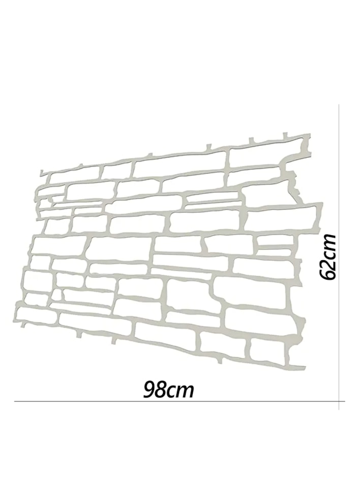 Stencil Pedra Falsa 98x62cm 2mm Reutilizável para Massas e Texturas
