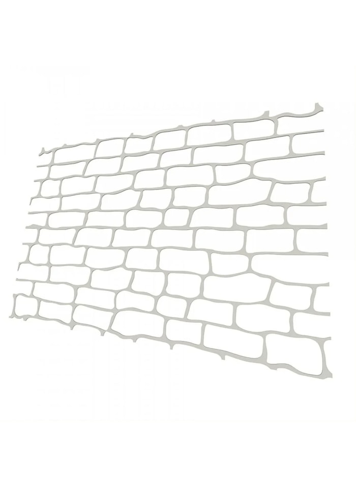 Stencil Tijolo Adobe Rústico 98x62cm - Reutilizável para Massas e Texturas