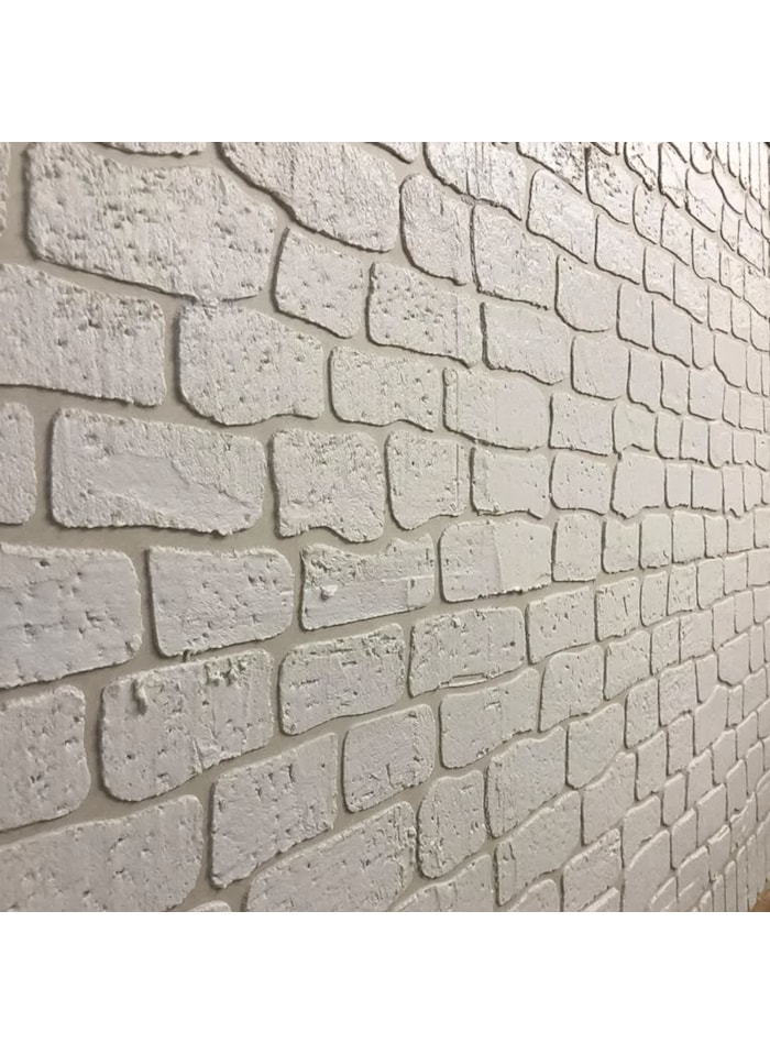 Stencil Tijolo Adobe Rústico 98x62cm - Reutilizável para Massas e Texturas