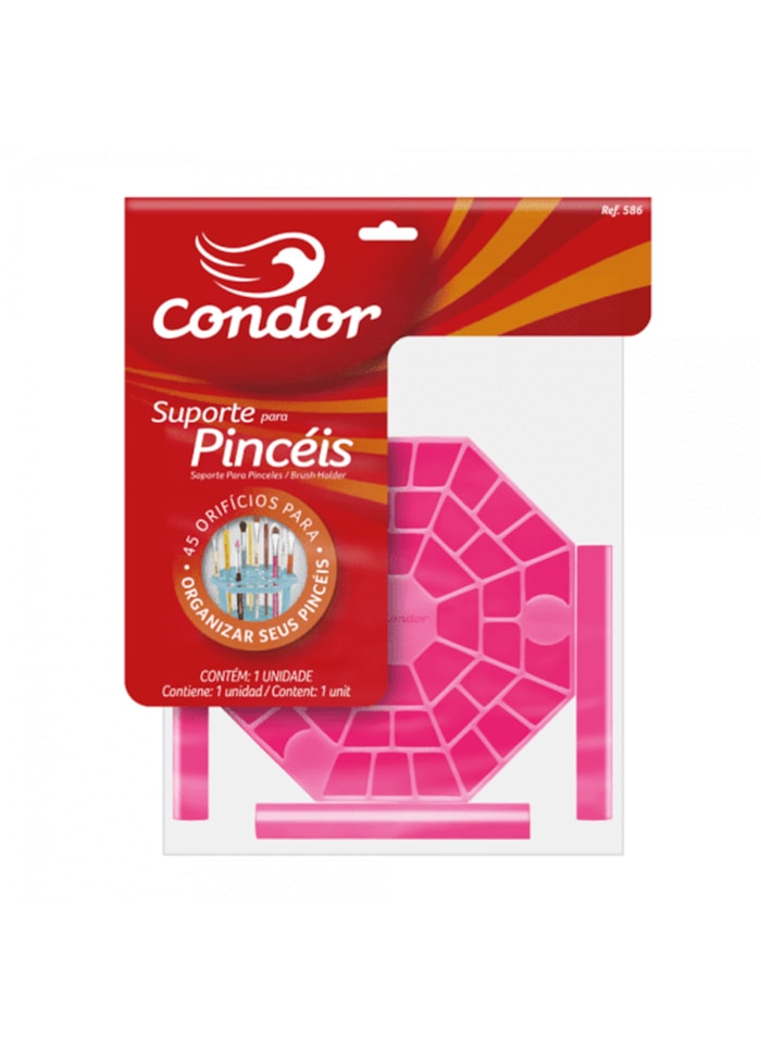 Suporte para Pincéis Rosa Condor
