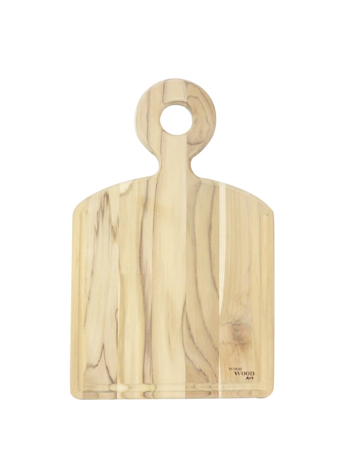 Tabua de Madeira Crua - Formato Quadrada c/ Cabo 38x24cm