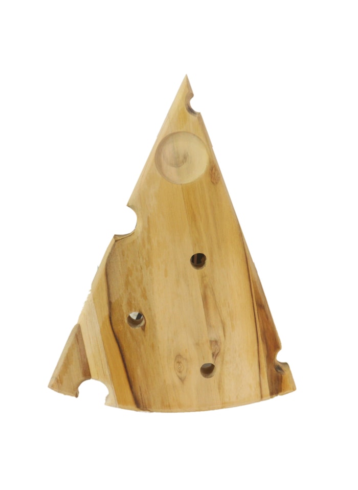 Tabua de Madeira Crua - Formato Quejo 25,5x19,5cm