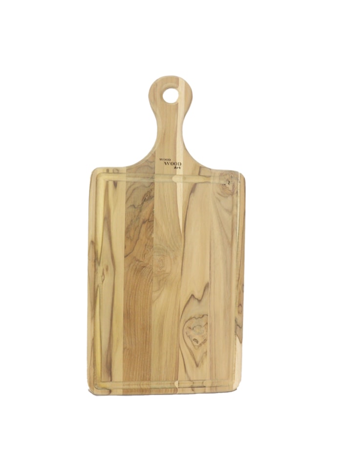 Tabua de Madeira Crua - Formato Retangular c/ Alça