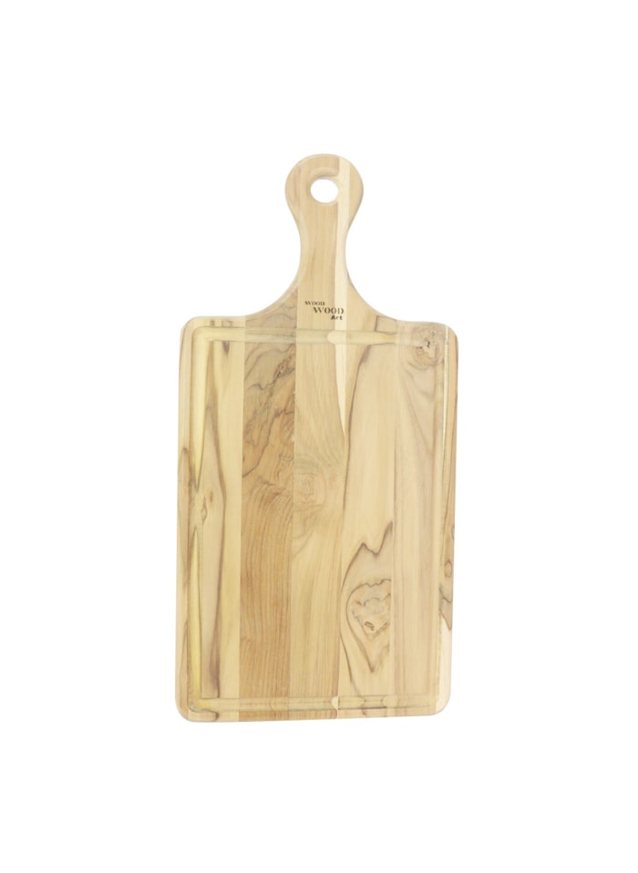 Tabua de Madeira Crua - Formato Retangular c/ Cabo 45,5x21,5cm