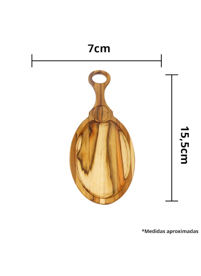 Tabua de Madeira Tratada - Formato Espelho c/ Petisqueira