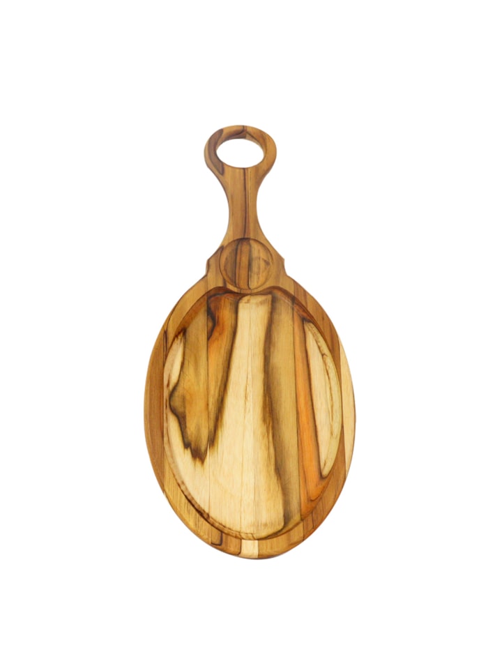 Tabua de Madeira Tratada - Formato Espelho c/ Petisqueira