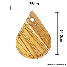 Tabua de Madeira Tratada - Formato Pingo 34,5x25cmT