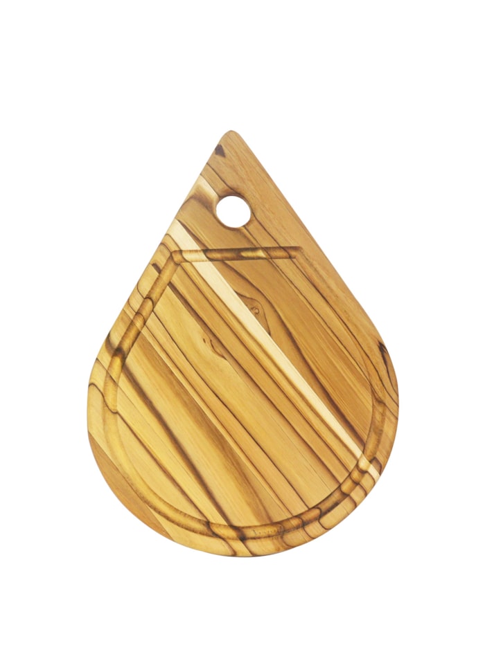 Tabua de Madeira Tratada - Formato Pingo 34,5x25cmT