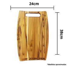 Tabua de Madeira Tratada - Formato Prancha c/ Alça 38x24cm