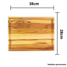 Tabua de Madeira Tratada - Formato Retangular 38x28cm