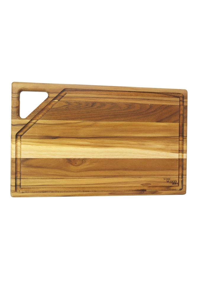 Tabua de Madeira Tratada - Formato Retangular c/ Alça